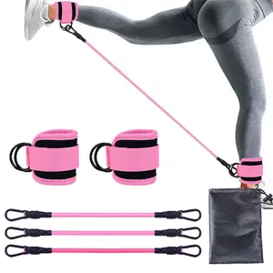 Women's Ankle Resistance Band Elastic Band Set - Hip Workout Equipment for Kickback Hip Fitness Training, Rubber Leg Hip Glute Workout Bands