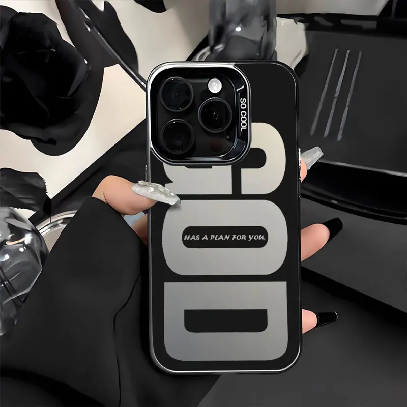 "God Has A Plan" Religious Customized TPU Shockproof Smartphone Case - Slim-Fit Ultra-Thin Cellphone Cover with Protection, Soft Unique Handheld Accessory for iPhone 11-17 Pro Max Plus