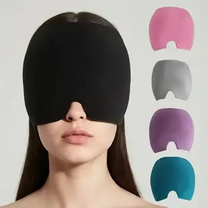 200g Migraine Hat Cooling Gel Eye Mask Reusable for Stress Relief Relaxation Fever Reduction, Effective Headache Pain Management Tool Headband Sleep Mask