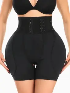 Hip Pads For Women Shapewear With Wrap Belt Hip Dip Pads Butt Lifter Panties Hip Padded Enhancer Tummy Control Panty, Black