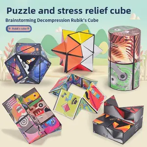 3D Transformable Magic Cube - Popular Children's Educational Toy, Geometric Infinity Stress Relief, Intelligence Development, Creative Stress Relief Cube