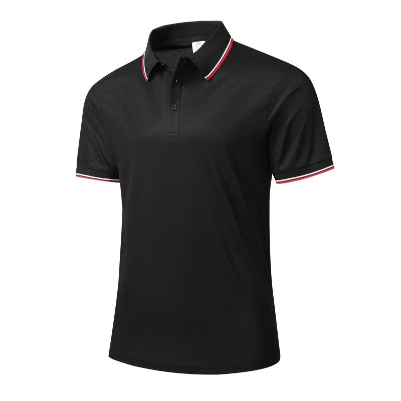 Men’s quick-dry moisture-wicking fabric, polo-collar shirt, stylish ribbed cuffs, breathable and cool—ideal for all seasons and a perfect choice for holiday gifts.