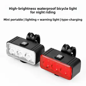 Bicycle headlights multi-functional bright long battery life waterproof night riding lights mountain bike road bike tail lights riding equipment