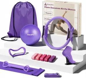 Home Pilates Ring and Ball Set with Resistance Bands – Full Body Pilates Starter Kit for Home Workouts