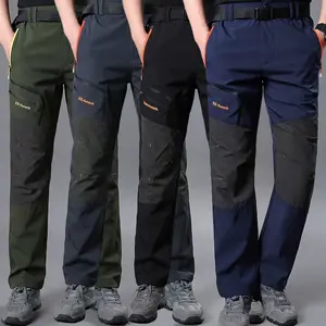 Pahajim Men's Mid-Waist Fitted Cargo Pants - 2/4-Pack Colorblock Straight Pants, Pull-On, Waterproof, Durable, Abrasion-Resistant, Warm Comfy Athletic Trousers with Sports Pockets for Autumn Winter Outdoor Training,summervibes