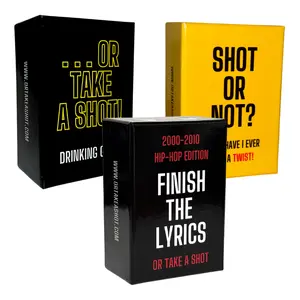 (3) Deck Game Bundle - Featuring Or Take A Shot, Shot Or Not, What's The Lyrics - Perfect for Parties & Game Nights - Playing Cards