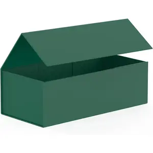 Box 12" x 6" x 4",Large  Box with Lid, Forest Green Boxes for Presents,Birthday,Valentine's Day,Mother's Day,Christmas,Anniversary,Luxury for  Packaging