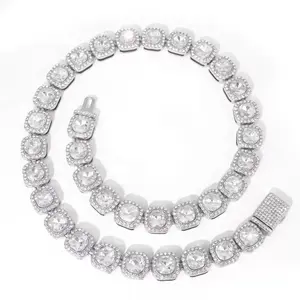 M2-2141 Trap Star Bling Necklace  Fully Paved Sparkle Heavy-Duty Vibe for True Streetwear Fans Bold Eye-Catching Accessory