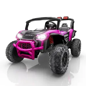 TCARAIWEN 24V Electric Car for Kids,Kids UTV, Ride on UTV with Parent Remotes/Safety Belts/3 Speeds/Double Open Doors/Horn/Music/Bluetooth/LED Aged 8-13 Years