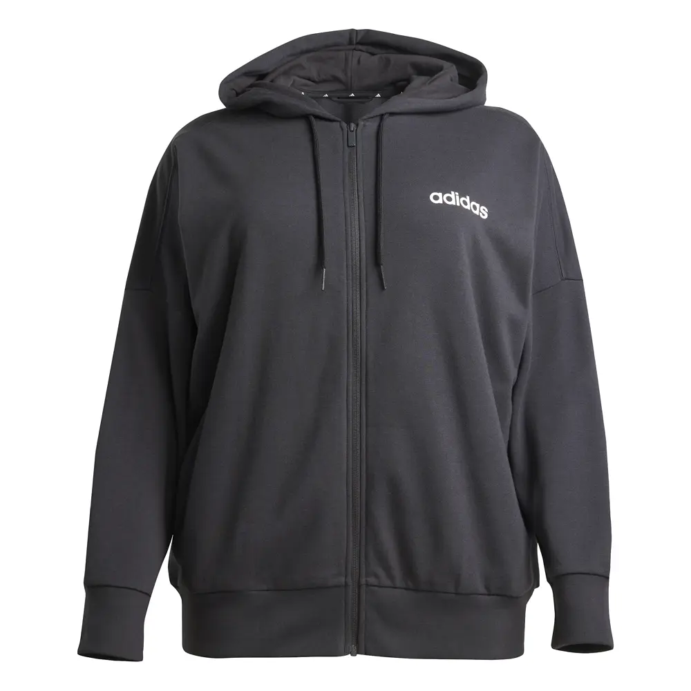 adidas Womens Essentials Linear Hoodie Casual Outerwear Casual - Black