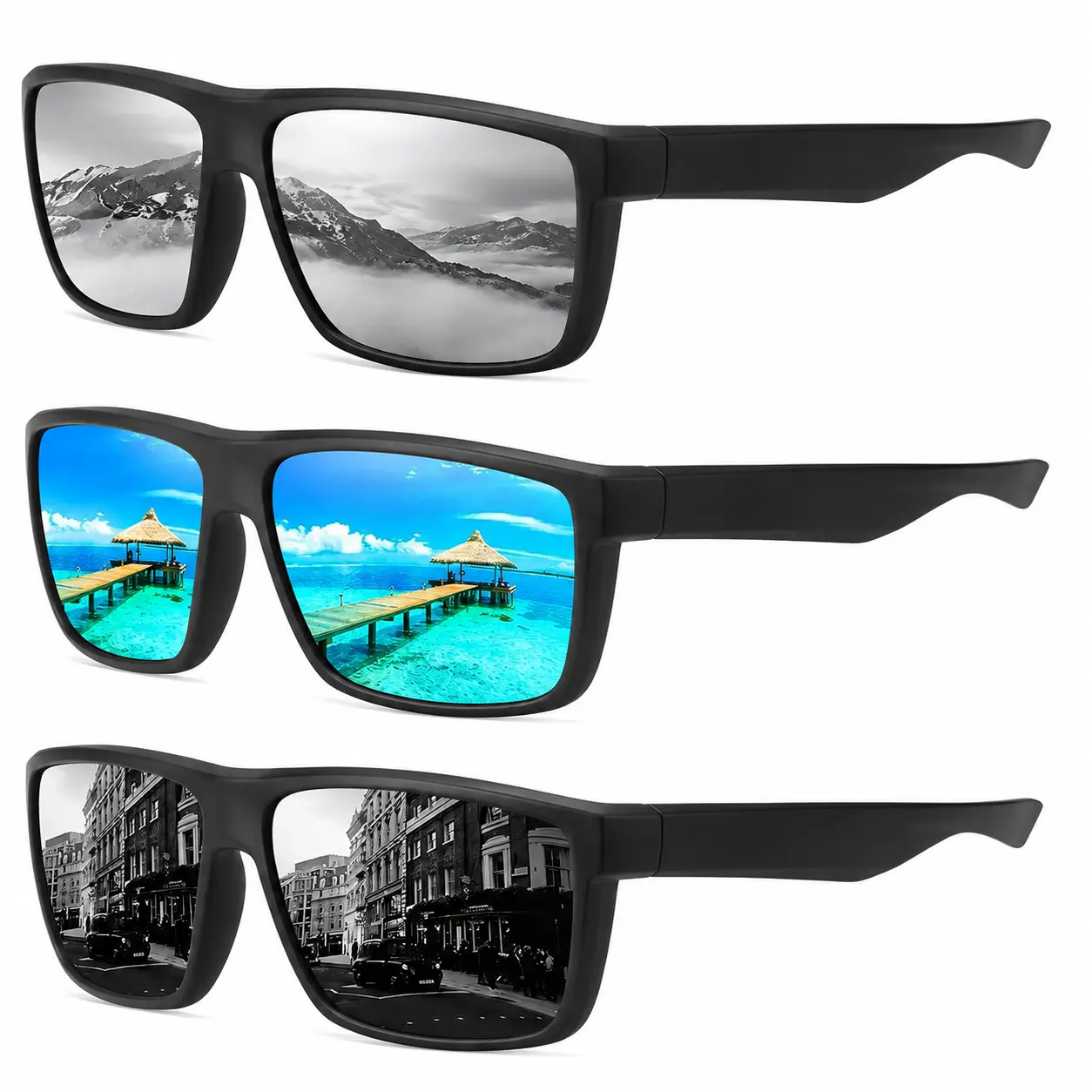 Floating Polarized Fishing Sunglasses, Anti-Glare Lightweight Sports Shades for Fishing & Boating Floating Polarized Fishing Sunglasses, Anti-Glare Lightweight Sports Shades for Fishing & Boating