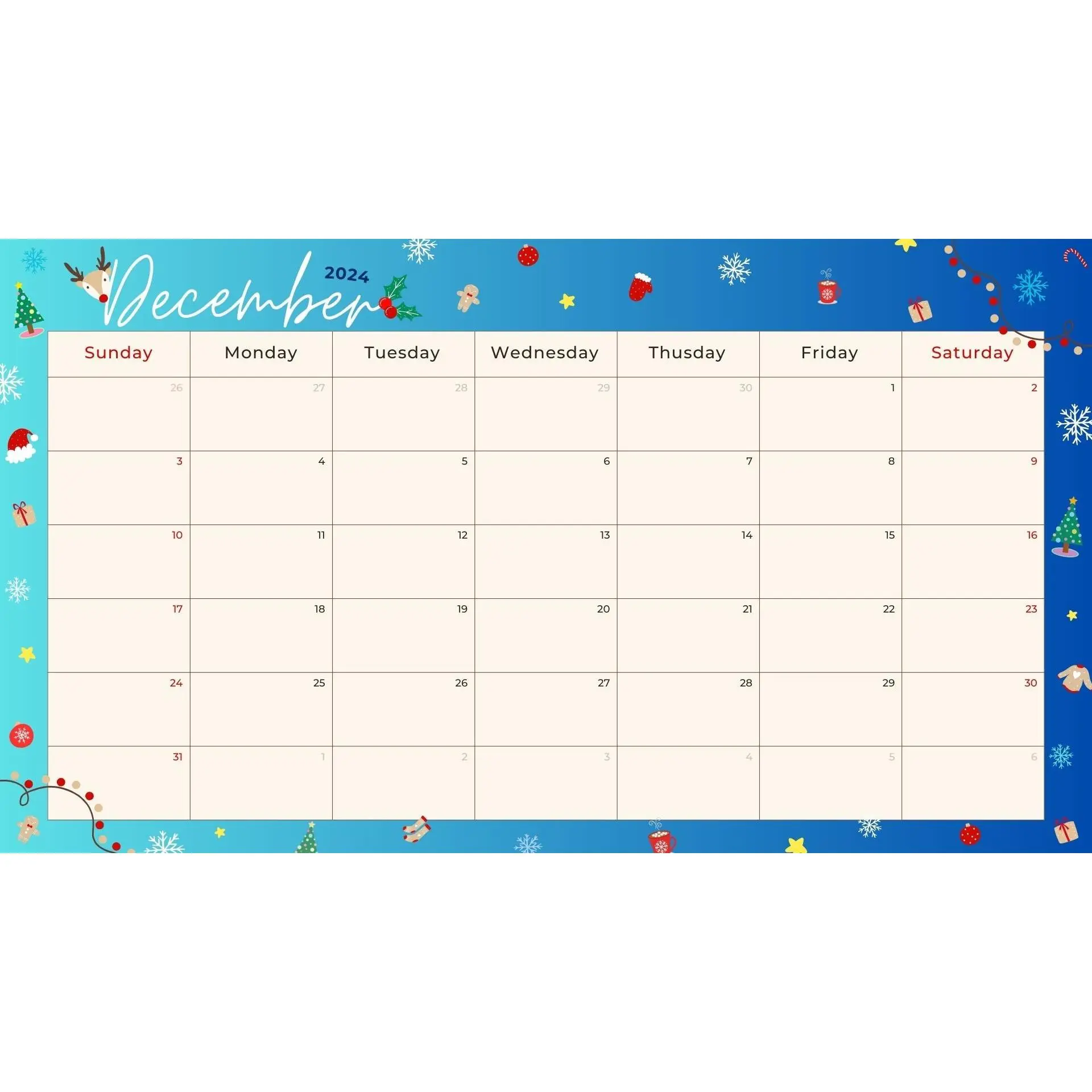 2024-25 Digital Calendar- Printable
