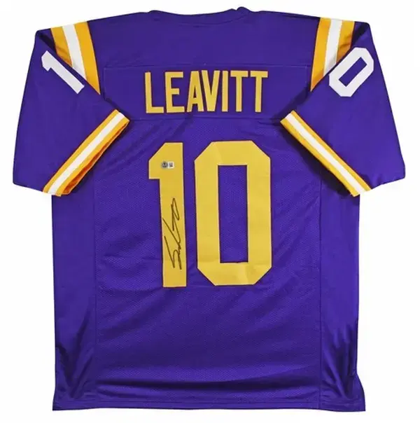 LSU Sam Leavitt Alternate Purple Pro Style Jersey
