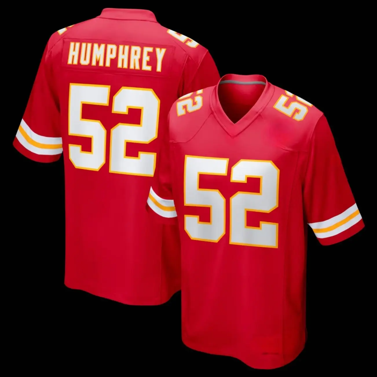 Unisex American Football Jersey Inspired Humphrey Kansas Team Premium Game Day Sports Style Bold Number Design Breathable Athletic Top for Fans Casual Wear Tailgate Outfits Game Jersey - Red
