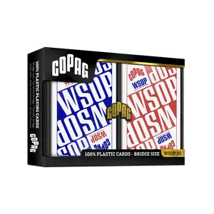 Copag WSOP 2025 Main Event 100% Plastic Playing Cards – Bridge Size Regular Index (Red/Blue Double Deck Set)