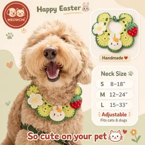 Crochet Collars for Pets, size adjustable, Cute Pet Collars