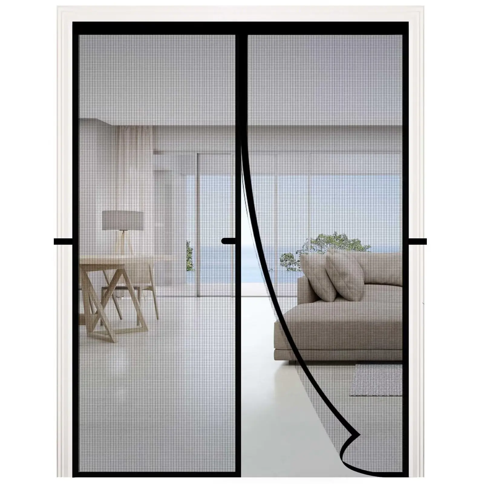 BreezeShield Auto-Close Screen - Heavy Duty Magnetic Seal | Keep Mosquitoes Out | Fits Most Standard Doors