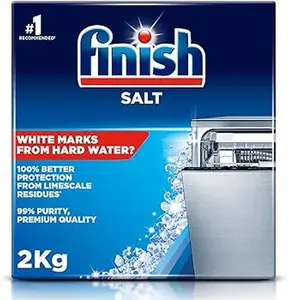 Finish 1Kg Dishwasher Salt For Dishwashers And Water Softeners (Pack Of 3) Packaging May Vary