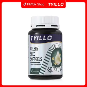 Tyillo Celery Seed Softgels Celery Seed Oil 140mg Promotes urinary tract health Uric acid removal Helps detoxification Antioxidant support Anti-aging Cardiovascular health Promotes joint flexibility Relieves inflammation Provides immune and health support