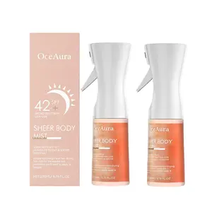 Sheer Body Mist Sunscreen, Infused with Shimmering Body Oil, Hydrating Mist, Hydrates, Gives Skin a Glowy Finish, Lightweight, Fast-Absorbing 200ML