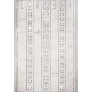 Leigh Ethnic Stripes Indoor/Outdoor Area Rug