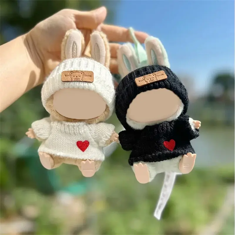 6.69 inch Labubu Doll Clothes Set with 2 Stylish, Hats and clothes for labubu Dolls, Adorable Accessories for Play & Display, Doll Clothing Set, Doll Clothes Outfit