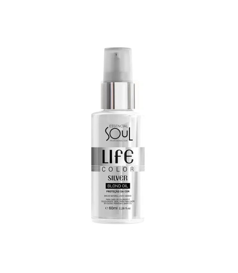 Essencial Soul Life Color Silver Blond Oil 60ml | Anti-Frizz & Color Protection Serum