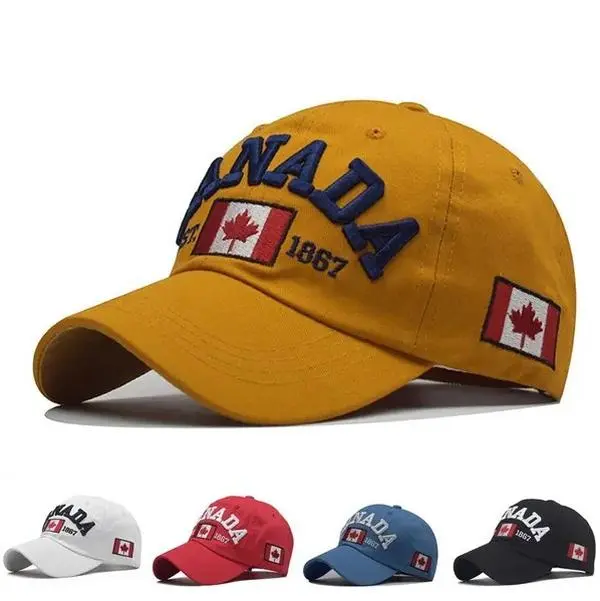Canada Baseball Cap, Adjustable Buckle Hat For Men, Women, Canadian, Cotton
