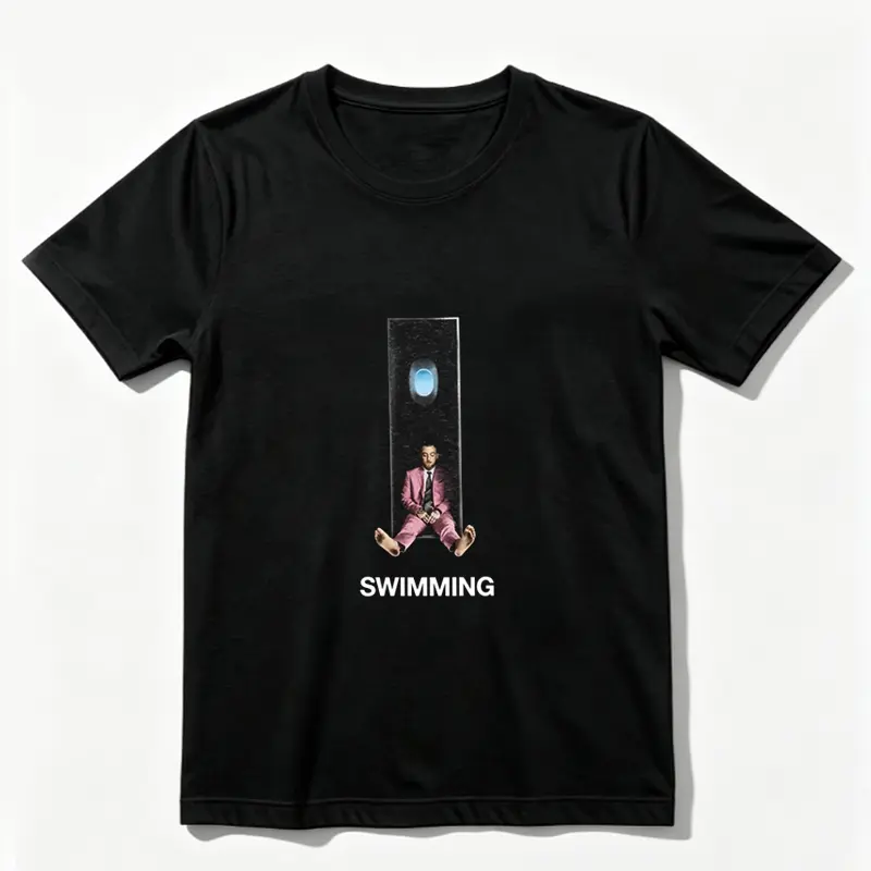 Unisex Mac Miller Swimming Album Tracklist Graphic T-Shirt, Vintage Hip Hop Short Sleeve Crewneck Tee, Casual Rap Music Streetwear Top For Men Women