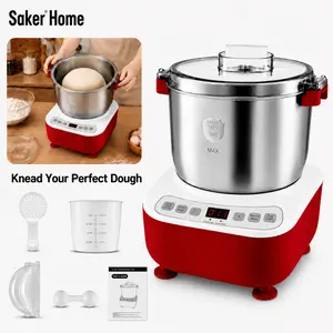 Sakerplus 7L Dough Maker, Dough Mixer with Ferment Function, 304 Stainless Steel Bowl, Removable Lid, Face-up Touch Panel, Electric Dough Proofing Box for Pizza & Bread