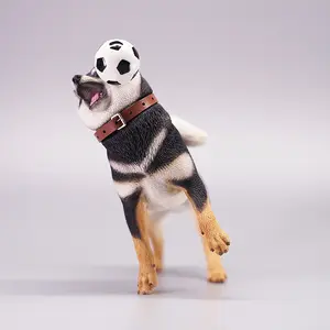 JXK Studio Shiba Inu Decor, Cute Football Shiba Inu, Gift for Shiba Inu Lover from Statue Series Durable Polyresin with Intricate Details