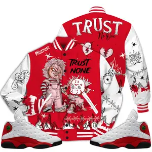 Chicago 13s Varsity Jacket Outfits, Scary Trust No One T-Shirts To Matching Sneakers