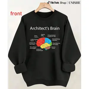 100% Funny Architecture Student Sweatshirt – Architect’s Brain Graphic