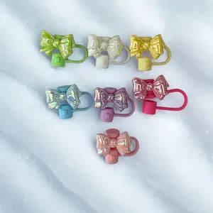 Wattsup Customs Bow Straw Toppers Drinkware in Assorted Colors