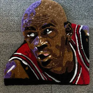 Custom Sport’s Portrait Tufted Rug | Handmade Rug | Custom Face Rug | Wall Art Rug | Personalized Gift | Tootuffrugs