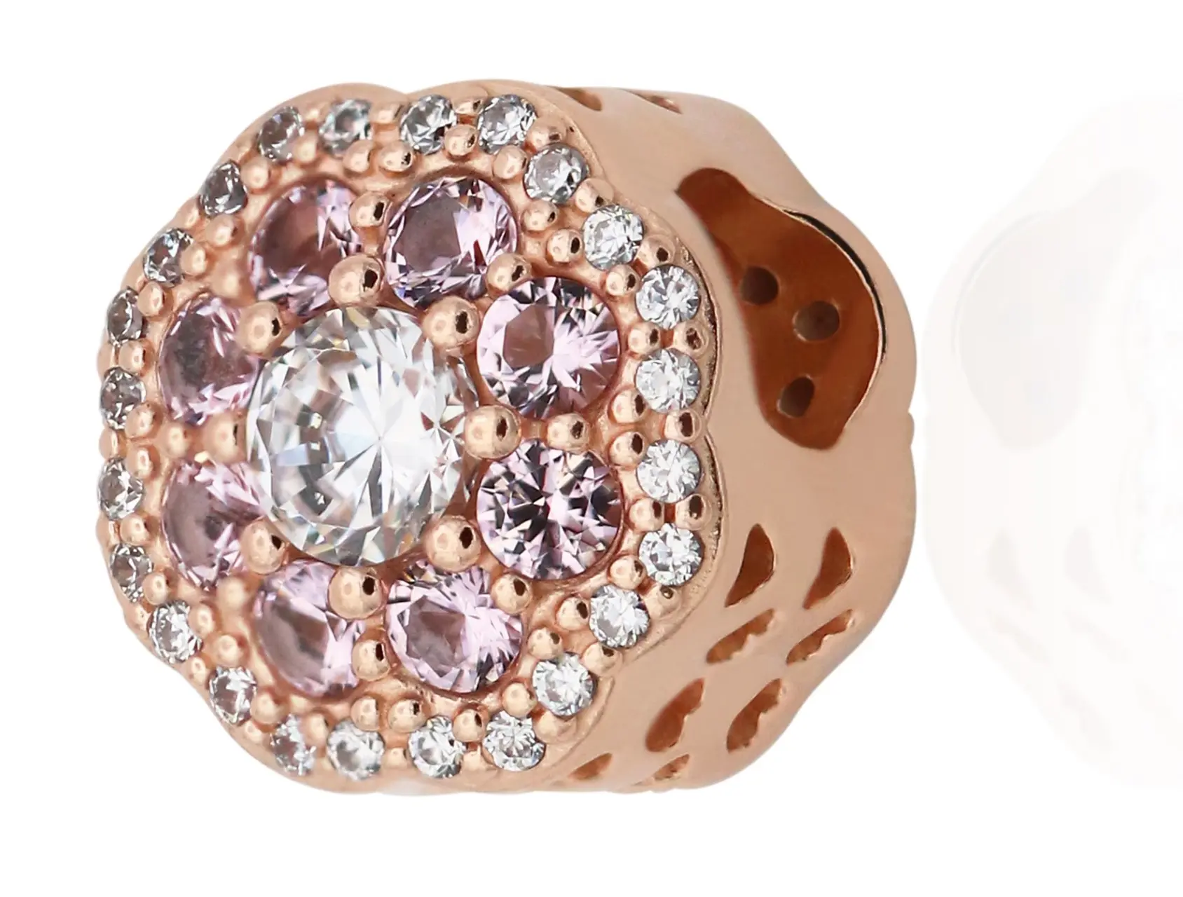 PANDORA Pink Sparkle Flower Charm 787851NPM