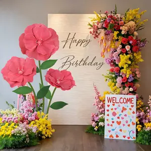 5.2FT Extra Large Artificial Flowers for Patio Decor, Garden, Wedding Arch, Flower Wall Backdrop, Faux Silk Flowers for Home and Party Decorations