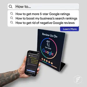 Google Review Stand for instant 5 star reviews!