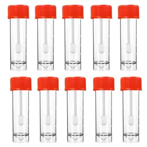 10pcs Stool Specimen Cups with Lids, 25-30ml Stool Cups Stool Container with Spoon Lid