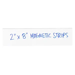 212 MAIN White Magnetic Warehouse Labels - 2x8 in., Magnetic Material, Strong & Durable, Reusable, Adhesive Residue-Resistant, Vinyl Top Coat, Write-Wipe, Aids Cleanup, Pack of 25