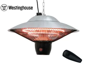 Westinghouse WES31-1544 Westinghouse Infrared Electric Outdoor Heater with LED Light - Hanging with Remote Control