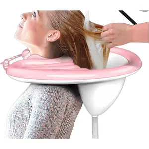 Inflatable Shampoo Bowl, Collapsible Hair Wash Tray Sink with Detachable Drain Hose for Bedridden Dreadlocks and at Home Sink
