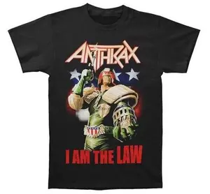Anthrax JUDGE DREDD I AM THE LAW T-Shirt NEW Heavy Metal Band 100% Authentic