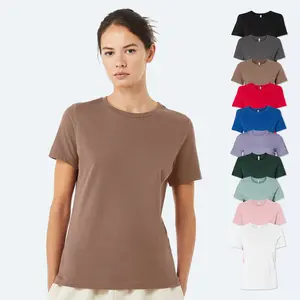 Bella + Canvas Women's Relaxed Fit T-Shirt, Multi Pack Relaxed Jersey Tees for Ladies, Bulk Cotton Crew Neck Undershirts - 15 Different Colors