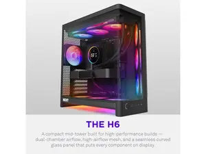 H6 (2026) Compact Dual-chamber ATX Case All Black