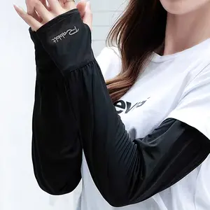 Summer Women's Thin Loose Breathable Ice Sliky Fiber Fabric Outdoor Arm Sleeve Cycling Driving Cold Sleeves outdoorfun sun protection uv garden arm
