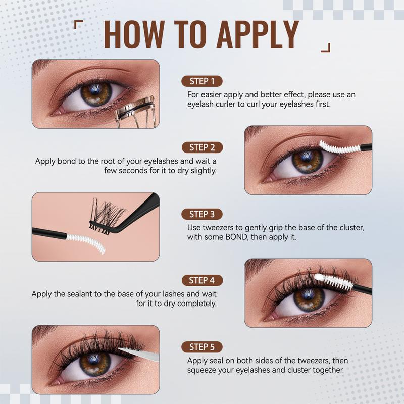 AiryCute Trending Brown Lash Collection | Dark & Light Brown Velure Flaunt | Flawless for Fair/Dark Hair | Reusable, Lightweight & amazing brown Flora Brown Venus Natural Daily, Volumn Style | Beginner-Friendly | DIY Lashes