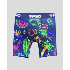 PSD Youth Boy's Neon Paradise Boxer Brief - Soft, Breathable and Comfortable Stretch Underwear