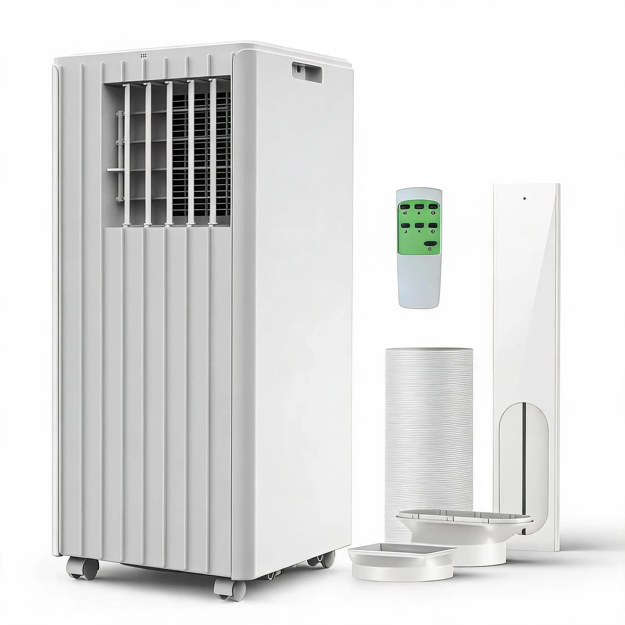 Garvee 8000 BTU Portable Air Conditioner - 4-in-1 3-Mode Unit (Cooler, Portable Fan, Dehumidifier) for Bedroom, Living Spaces, Cools Up to 350 Sq Ft, Quiet, 24H Timer, Window Kit, Remote Control, Easy Maintenance, White