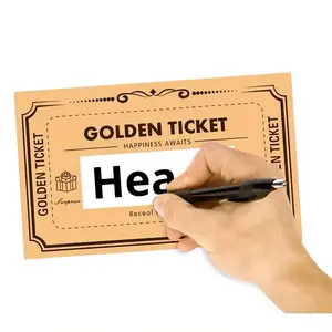DIY Custom Golden Ticket – Personalized Scratch Off Cards for Prizes, Surprises, or Funny Gifts – Create Your Own Reveal – Perfect for Parties, Promotions, and Pranks!